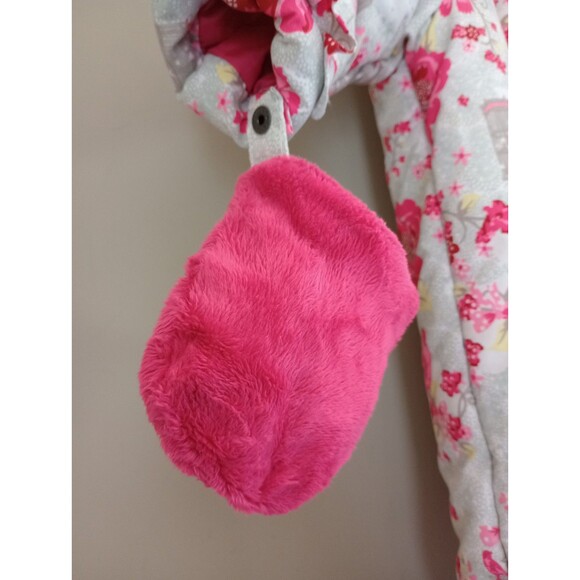 Bambino Piccolo Floral Snow Suit Detachable Mittens and Booties Size 3-6 M - Picture 8 of 12